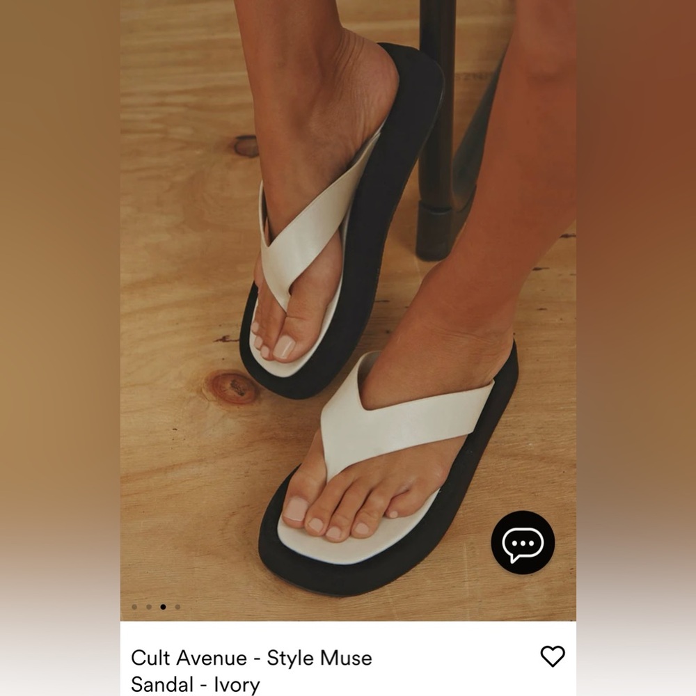 Cult Avenue Style Muse Sandals- Black & white